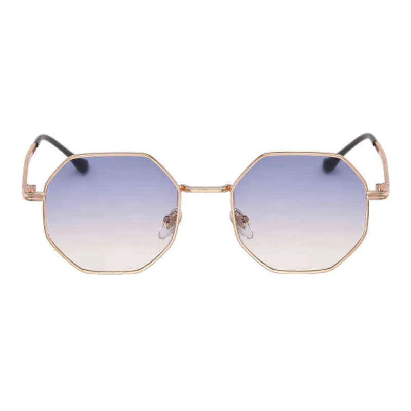 Luksusowe kwadratowe okulary przeciwsłoneczne mężczyźni kobiety moda małe ramy wielokątne okulary słoneczne metal vintage retro marka Octagon Gafas de Sol Y220624274p