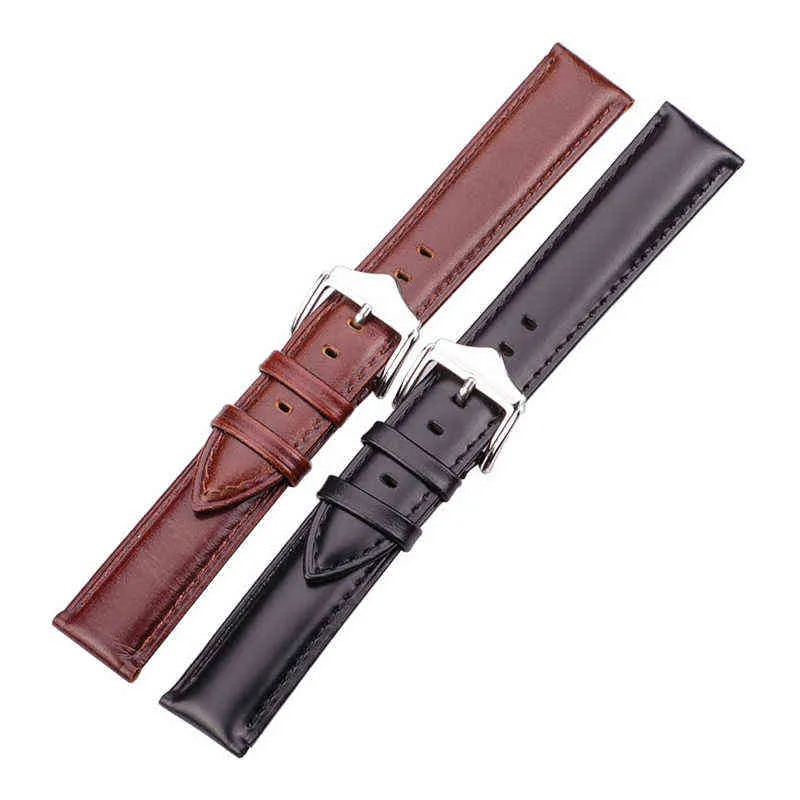 HENGRC-band met 316L stalen pin gesp gladde zachte lederen mannen vrouwen riem accessoires 18 19 20 21 22 24mm G220420