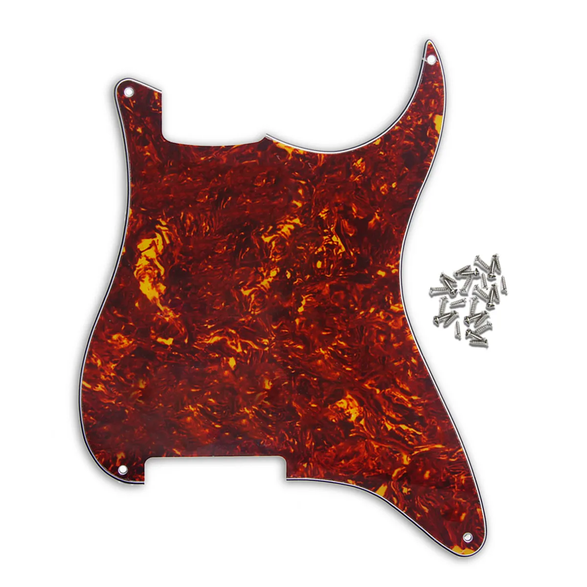 Красная черепаха пустая гитара Pickguard материал царапин для царапин 4 отверстие с винтами полость крышка для гитарных частей