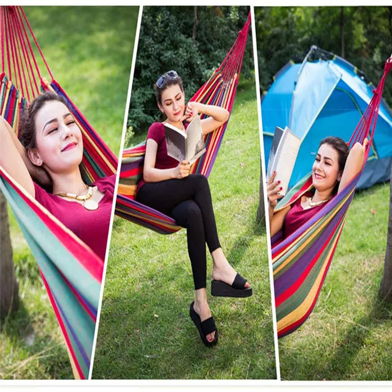 Rainbow Outdoor Leisure Hammock portátil Hammocks Hammocks Ultralight Garden Sports Home Travel Camping Hammock 28080cm U3 220606