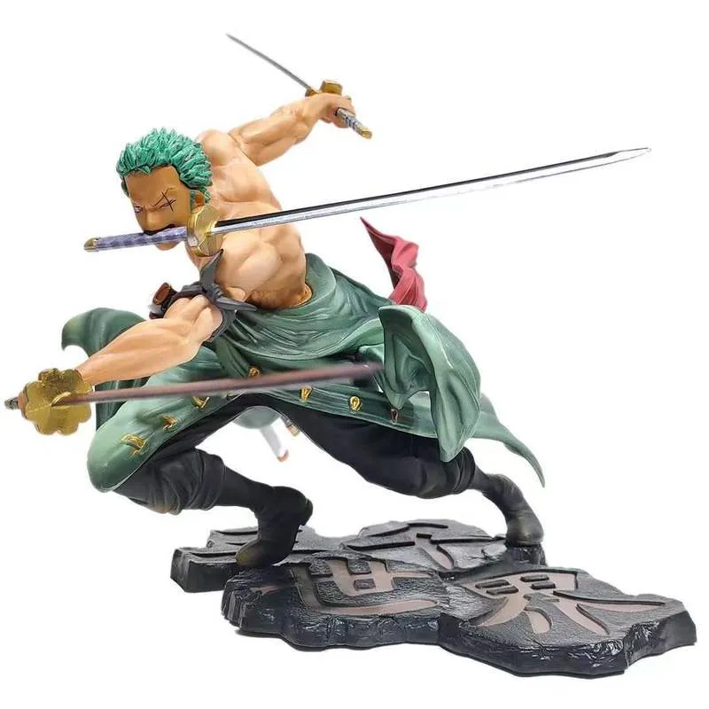 Anime Figura Roronoa Zoro Statua PVC Zbiór akcji Model zabawek Prezent 10cm 220531