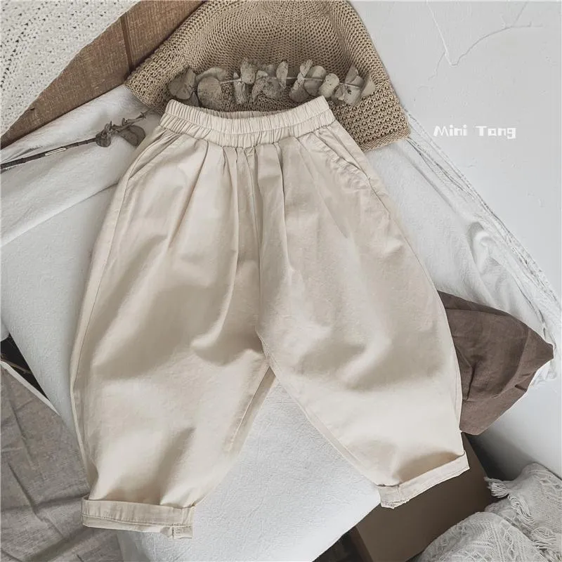 Korean children's casual pants Unisex boys and girls loose cotton spring and autumn P5711 220512