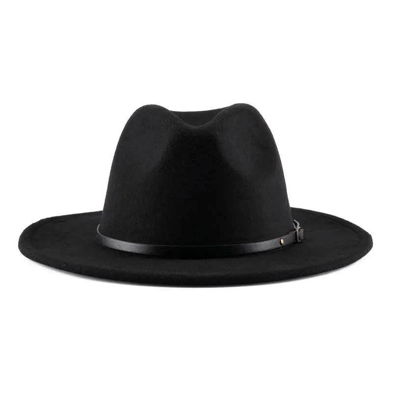 Wide Brim Hats Jovivi Fashion Two Tone Red Bottom Panama Trilby Cap Wool Felt Fedora Hat Casual Jazz For Men WomenWideWide Pros22301h