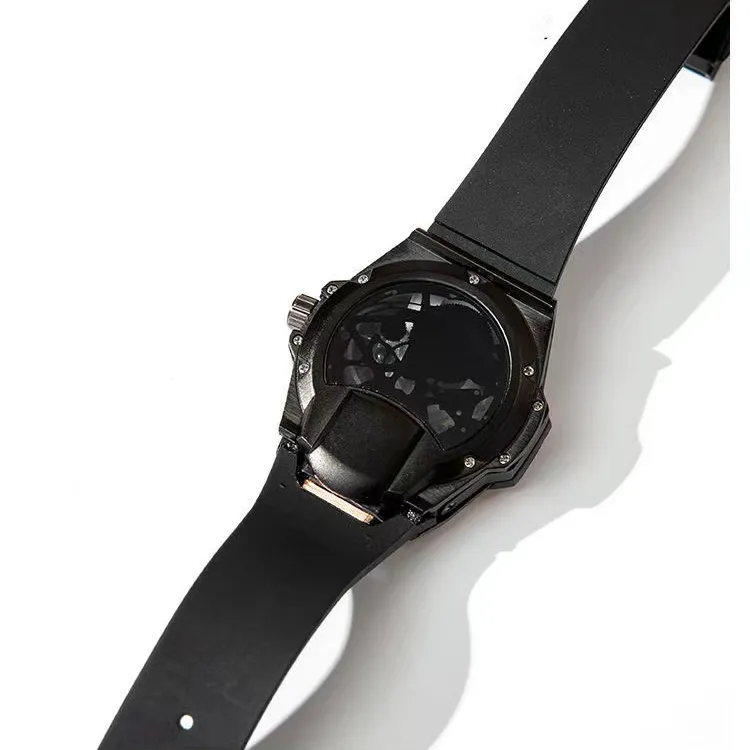 Модные спортивные индивидуальные властные роскошные мужские часы с резиновым ремешком, кварцевые наручные часы для мужчин, часы-календарь 220407282R