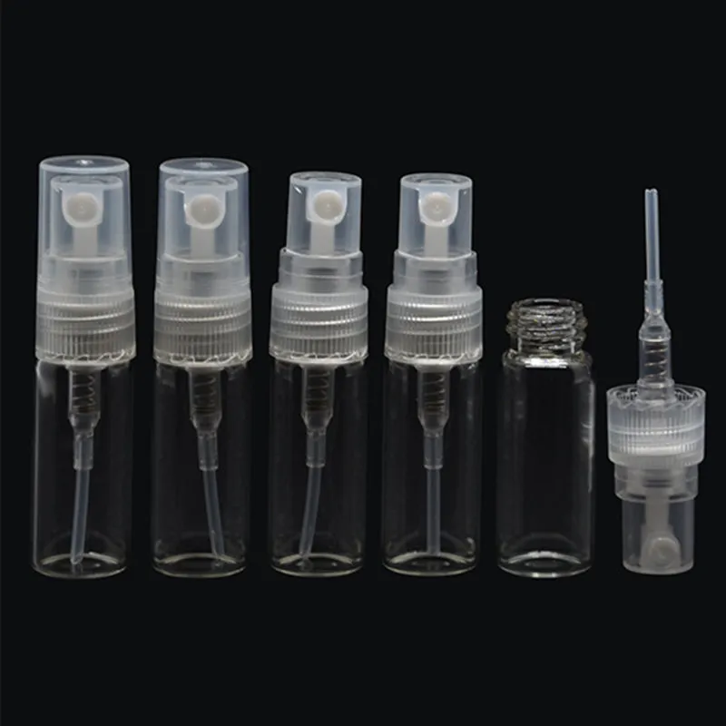 2ml 3ml 5ml 10ml 휴대용 투명 유리 유리 채취 가능한 향수 병이있는 스프레이 빈 파르 룸 화장품 바이알이있는 원자 220711