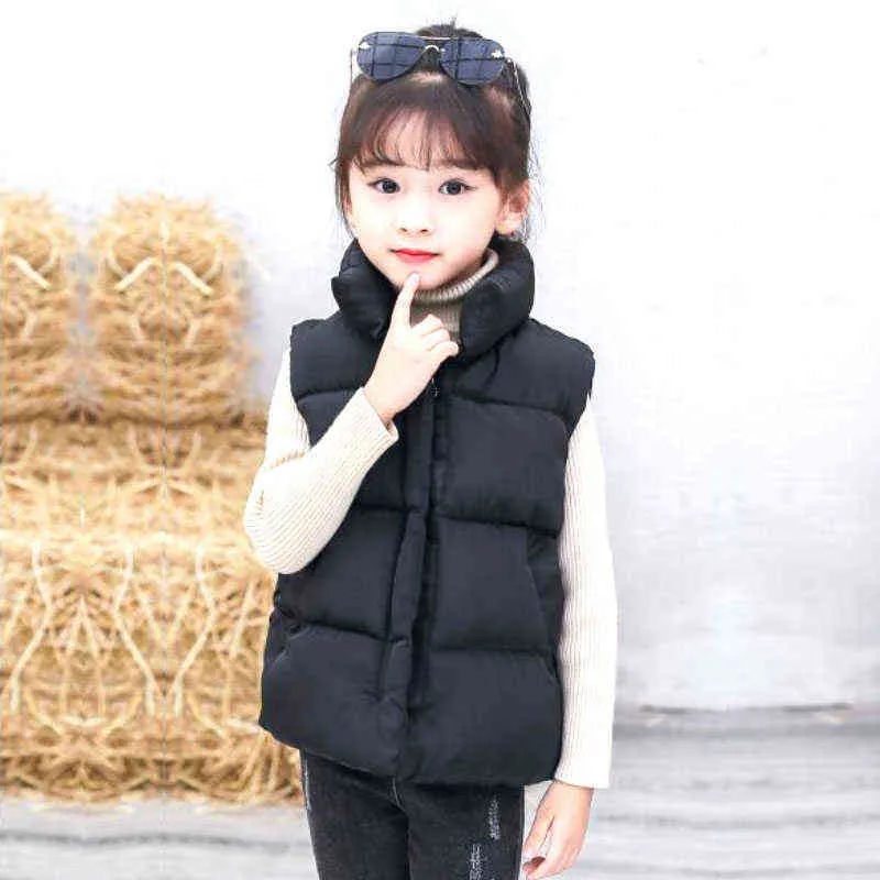 Filles Veste Hiver Vers Le Bas Gilet Garçon Vêtements Épais Chaud Gilet 2-10 Ans Enfants Mode Version Coréenne qualité Vêtements J220718