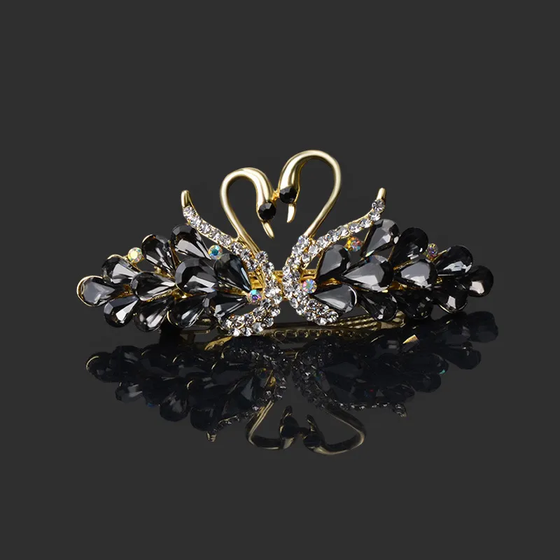 Moda de zircão de cisne decoração acessórios de cabelo de noiva Cristal pêlos antigos borrettes de barretas jóias