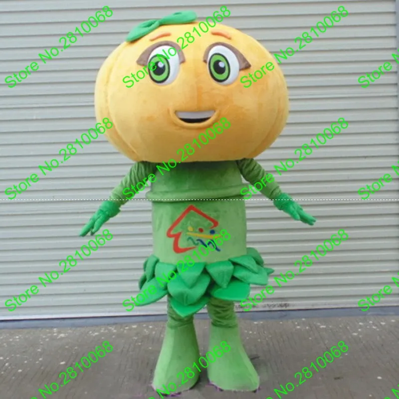 Mascot Boneca Fato Syflyno Faça Eva Material Capacete Verde Laranja Abóbora Mascot Trajes Crayon Dos Desenhos Animados Vestuário Festa de Aniversário Masquerade 9