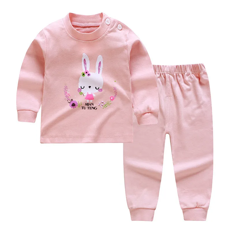 Mudkingdom Boy Girl Pigiama Set Cartoon Unicorno Manica lunga Intimo Vita elastica Pantaloni Abiti bambini Abbigliamento Autunno Primavera 220721