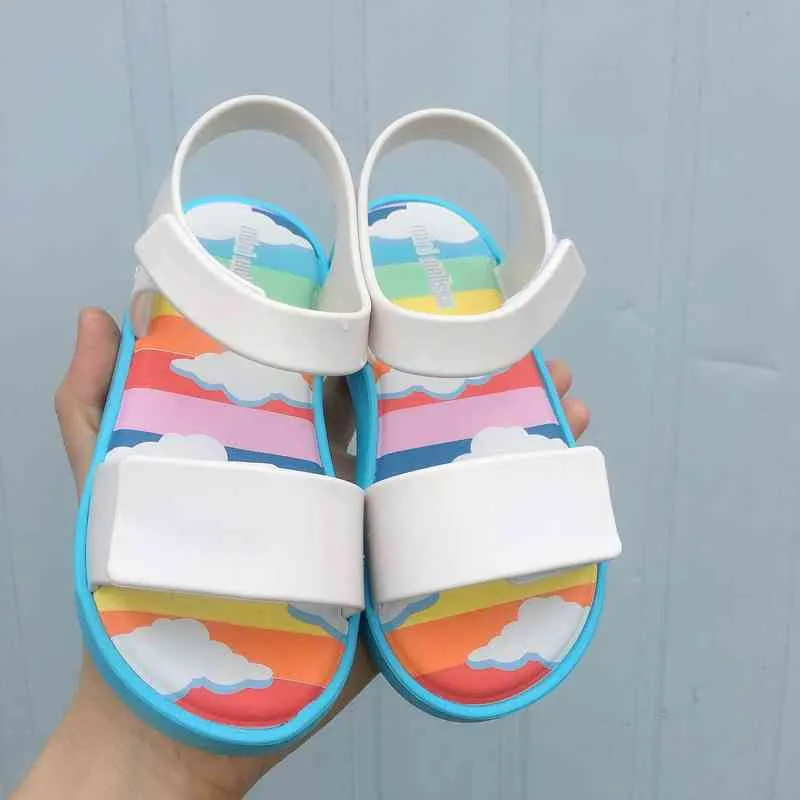 Mini Melissa 2022 Neue Sommer Mädchen Jungen Gelee Schuhe Non-rutsch Kinder Strand Sandale Kleinkind Schuh Weiche Sandalen Mädchen flache schuhe MN053 G220523