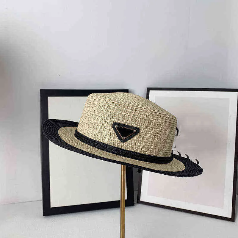 2022 Grass Braid Luxurys Designers Bucket Hat Womens Fashion Straw s Sunhat Designer Caps p Fisherman Casquette D2205312z