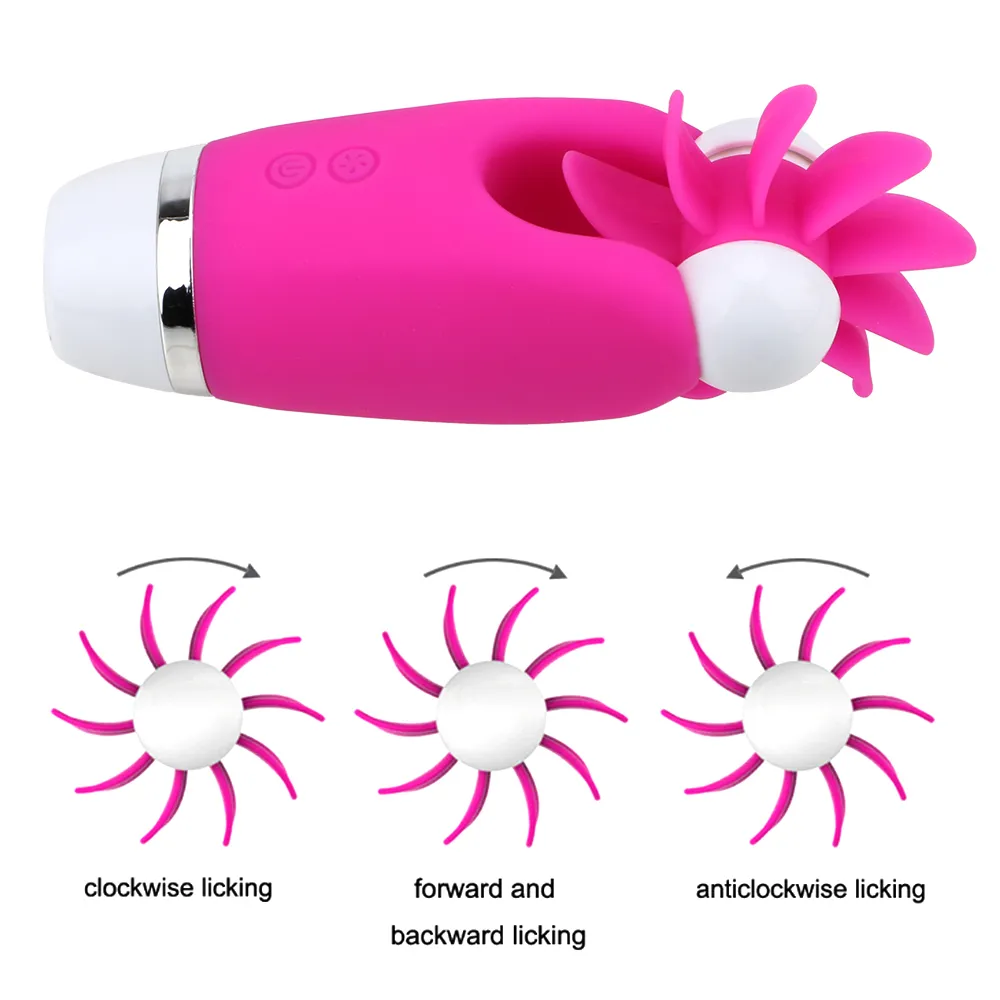 Ikoky Rotation Oral Licking Vibrator Erotic Adult Games Sexiga leksaker för kvinnor klitorisstimulatorprodukter Kvinnlig onanator