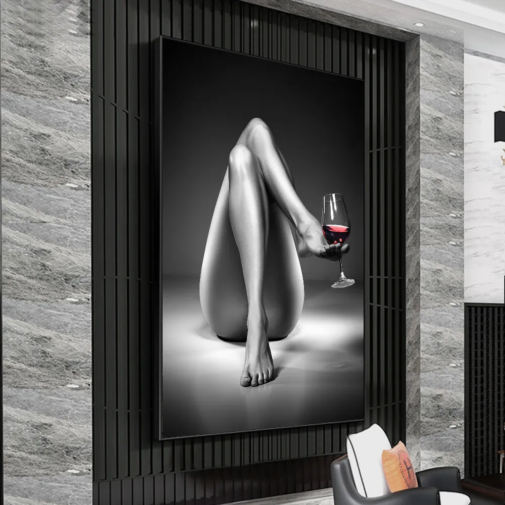 Mordern Donne Nude Sexy di Arte Della Parete Stampe Su Tela Poster Dipinti Signora Nuda Ritratto Immagine Soggiorno Complementi Arredo Casa Senza Cornice