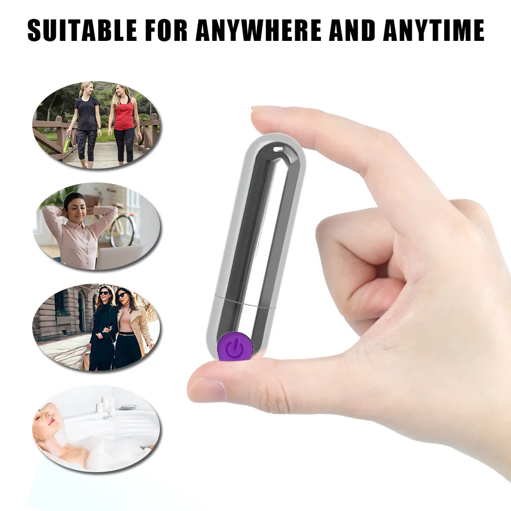 IKOKY USB Rechargeable Mini Bullet Vibrator sexy Toys for Women G-spot Massager Waterproof Strong Vibration 10 Speed