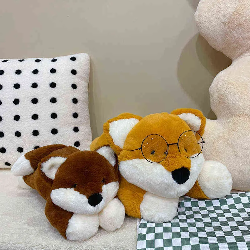 Couleurs Doux Fluffy Fox Cuddle Mignon Dessin Animé Animal En Peluche Bébé Poupée Filles Beau Cadeau D'anniversaire Kawaii Chambre décor Oreiller J220704