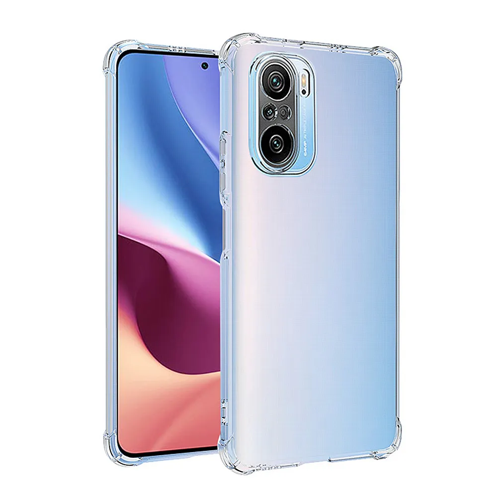 Transparente Quatro Corners Airbagproof à prova de choque para Xiaomi Redmi Nota 10 Pro TPU Soft Cover para Redmi Nota 9T 10S K40 Pro