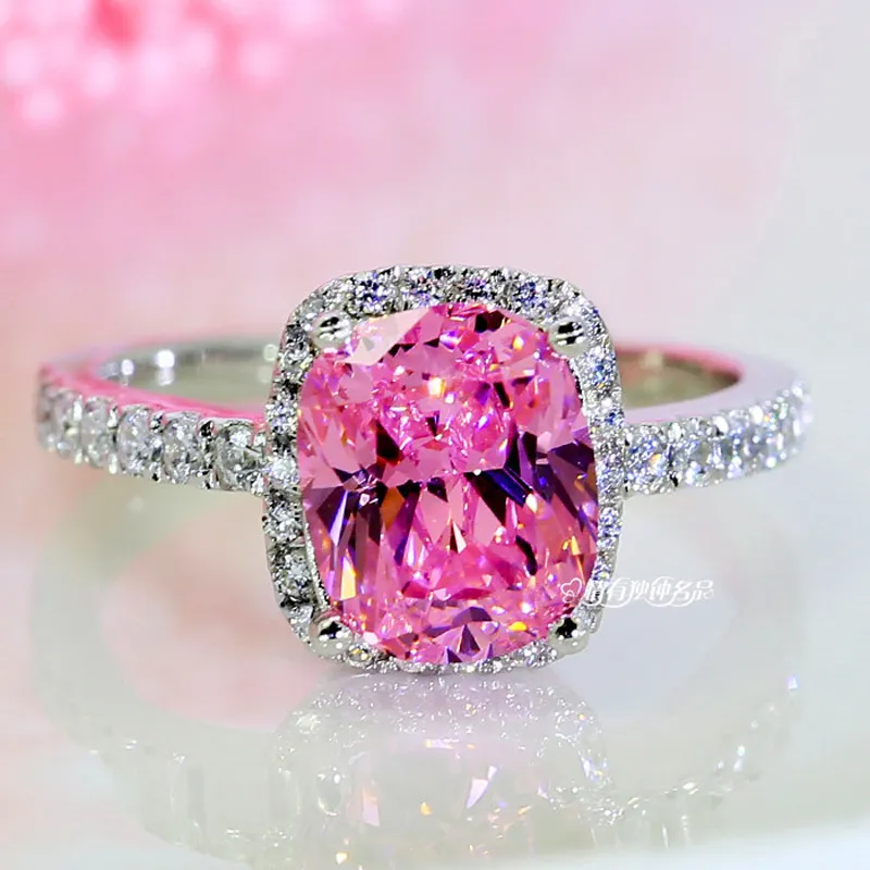 Nuovi anelli di fidanzamento in zircone di cristallo alla moda donna femminile S925 accessori gioielli da sposa in argento regalo anelli da donna alla moda