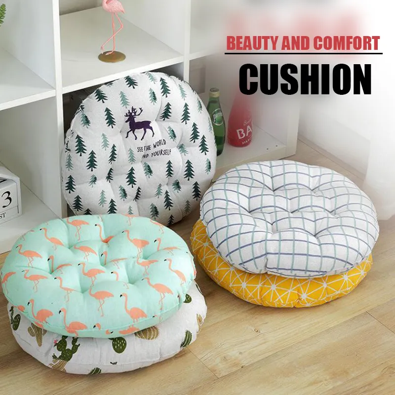 Round Cushion 28354348cm Office Chair Tatami Meditation Sofa Throw Pillows Yoga Floor Mat Decor Seat 220523