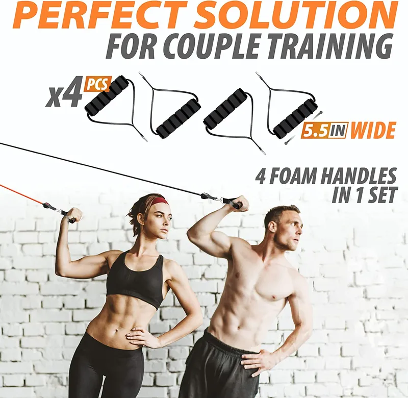 360 kg fitnessövningar motståndsband Set elastiska rör pu rep yogarband träning träning utrustning för hemgymgymnvikt 2206184217811