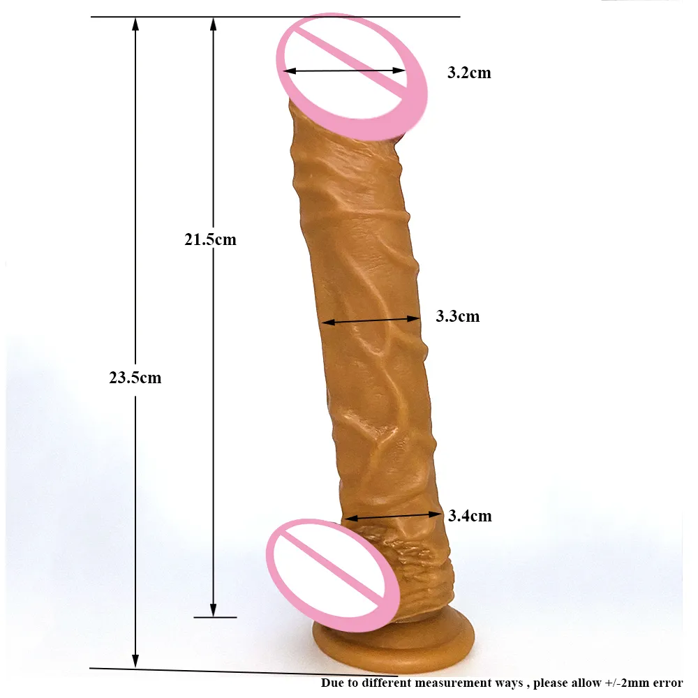 LUUK DŁUGO DILDO Realistyczne naczynia krwionośne imitacja penisa naśladowca dla kobiety bez wibratora masturbacja zużycie dla dorosłych zabawki gumowe kutas