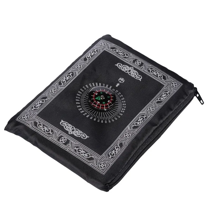10 Stück muslimische Gebetsmatte Teppich Teppich mit Kompass tragbare wasserdichte Reisetasche islamische arabische Matten Tapis de Priere Islam 220401