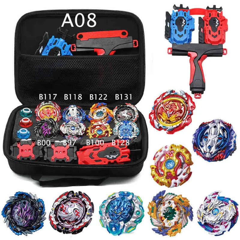 Takara Tomy Spinning Speelgoed Beyblade Burst Met Handvat Launcher Metal Fusion Toupie Battle Gyro Blade Blades Opbergtas Kids Gift AA220323