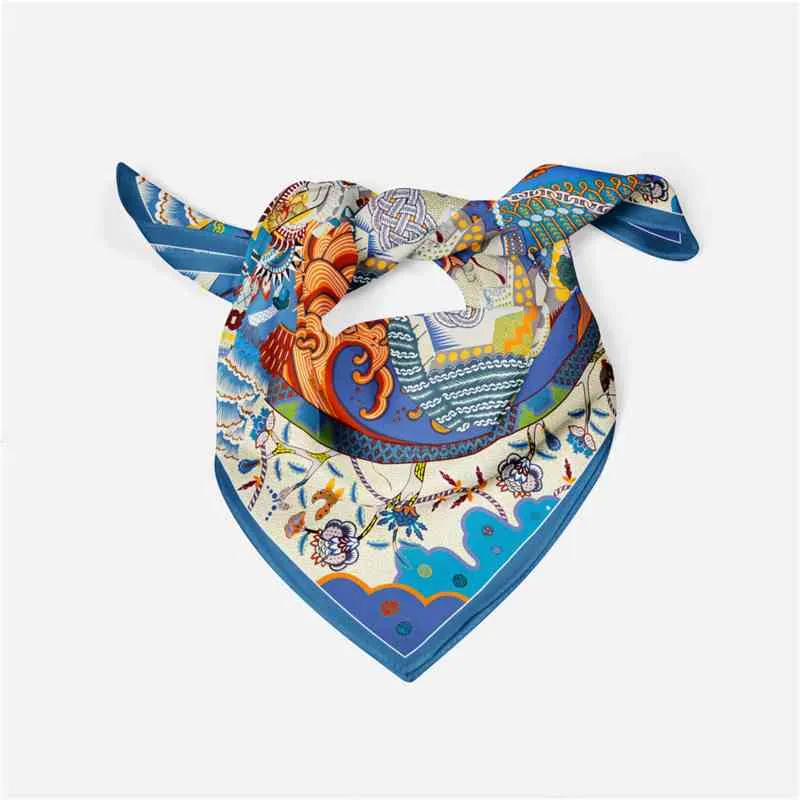 2021 mode Kleinen Quadratischen Schal Druck Frauen Schal Dame 53*53cm Neck Schals Kopftuch Bandana Foulard Mädchen Geschenk geschenk