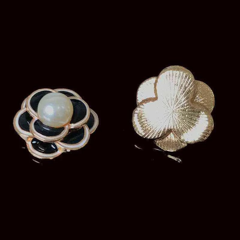 Luxe perle émail camélia accessoires chaussures vêtements sacs cheveux accessoires bijoux à bricoler soi-même alliage accessoires AA220318