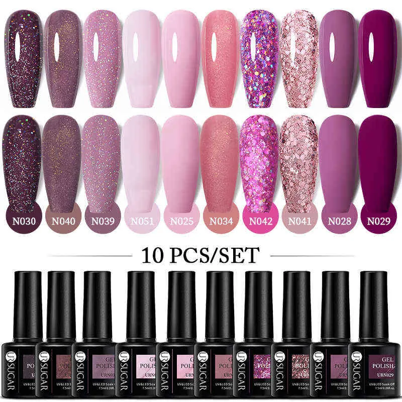 NXY Nail Gel 10 12 pièces ensemble de vernis Kit d'art noël rouge paillettes Semi Permanent tremper vernis Uv manucure 0328