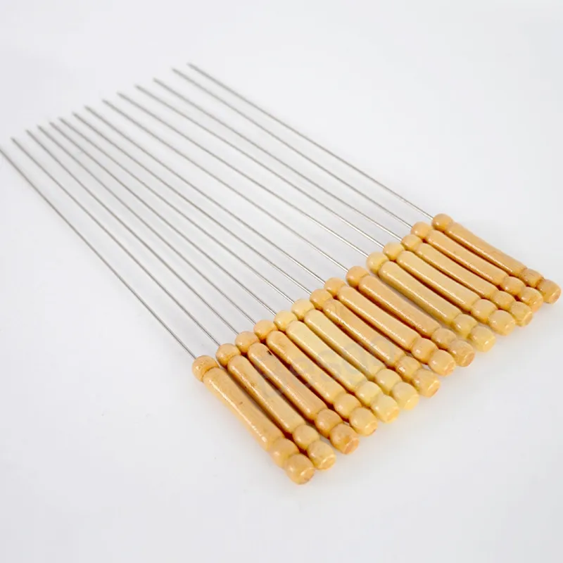 Stainless Steel Barbecue Fork Wooden Handle Barbecue Skewers Outdoors Anti Skid Camping Campfire Forks Home Kitchen Tools BH6223 TYJ