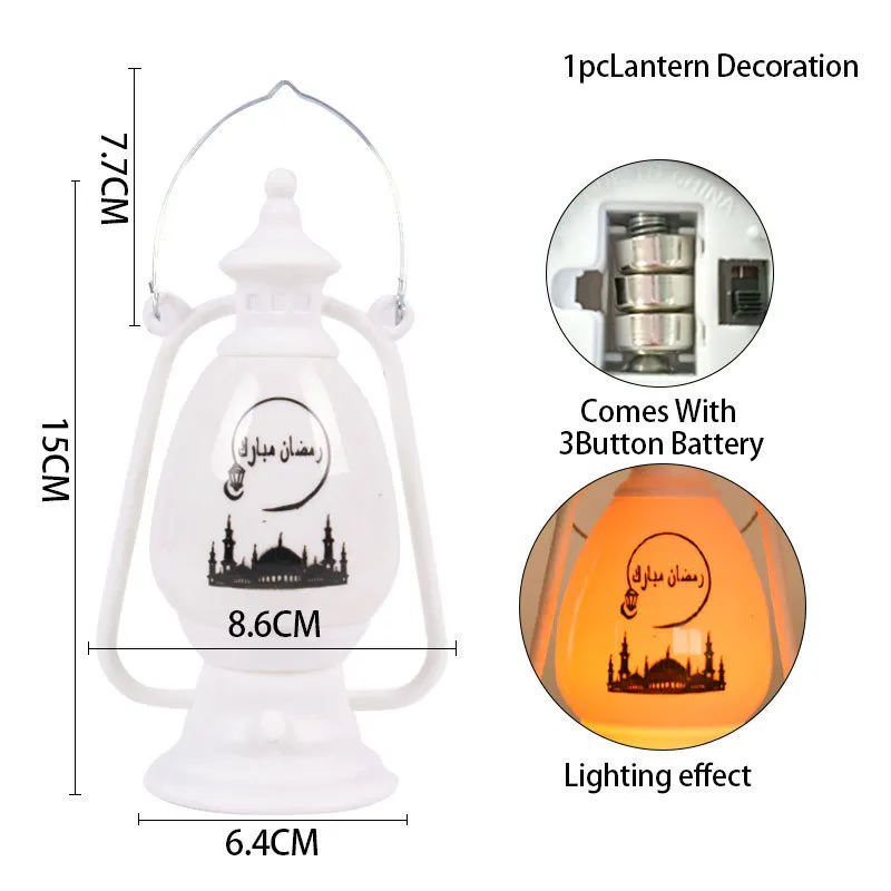 Ramadan Decoration LED -lampor Oil Lanterns Eid Mubarak Festival Lamp Kareem Desktop Alfitr 220815