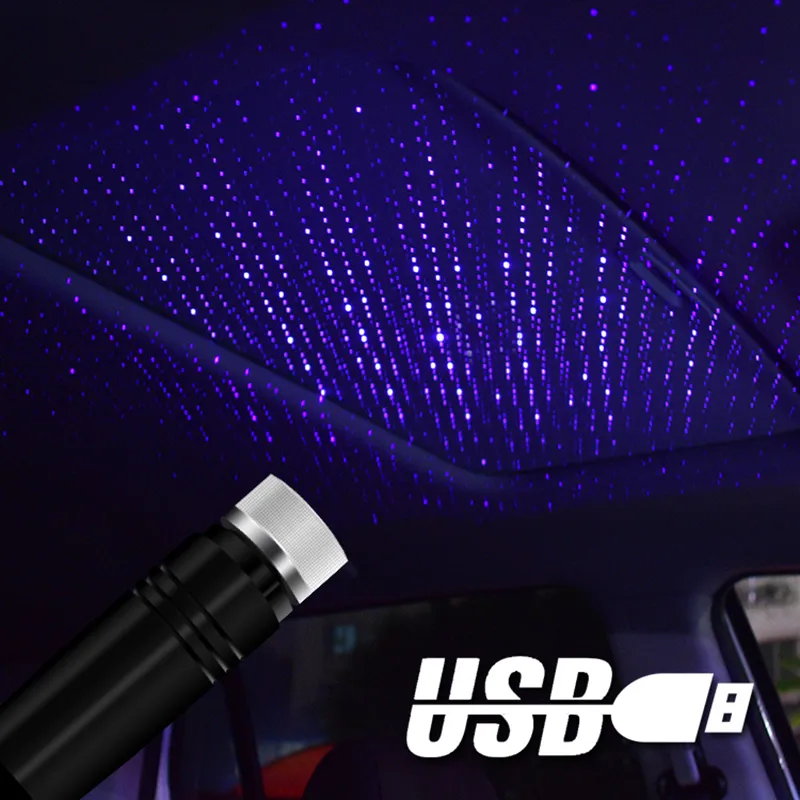 أدى النجم الجديد لضوء سقف السيارة الرومانسية USB Light Light Light Ambient Light