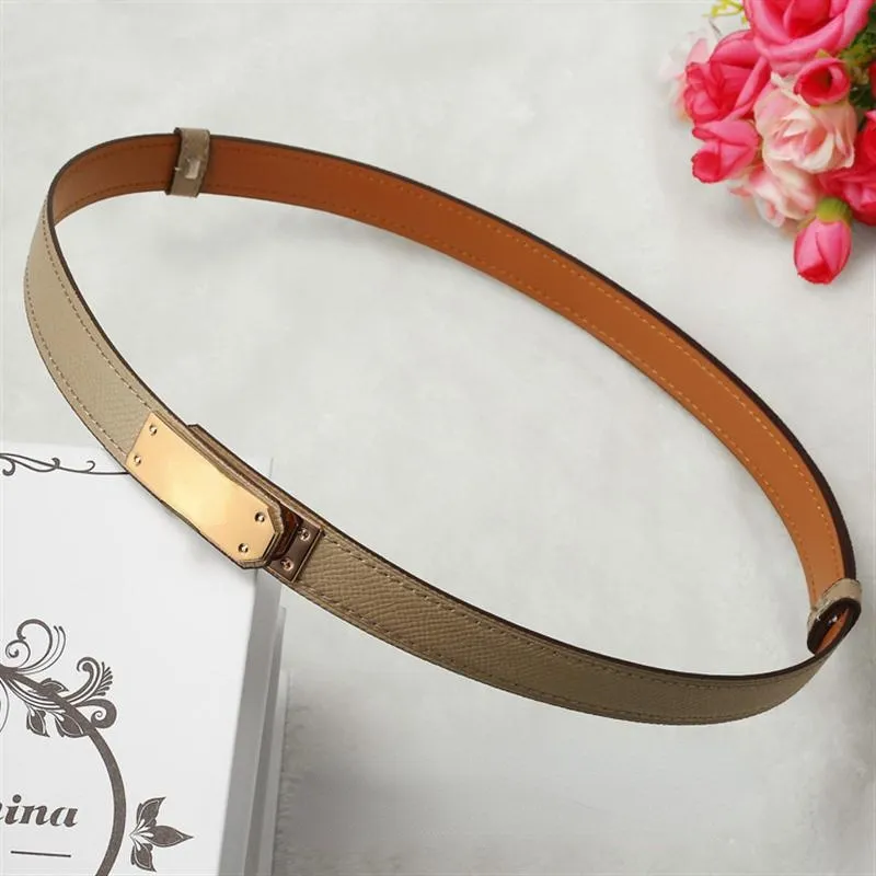 TopSelling Véritable Cuir mince Ceinture de luxe classique Ceintures de verrouillage pour femmes de marque célèbre ceinture de manteau décoration d'été sk299E