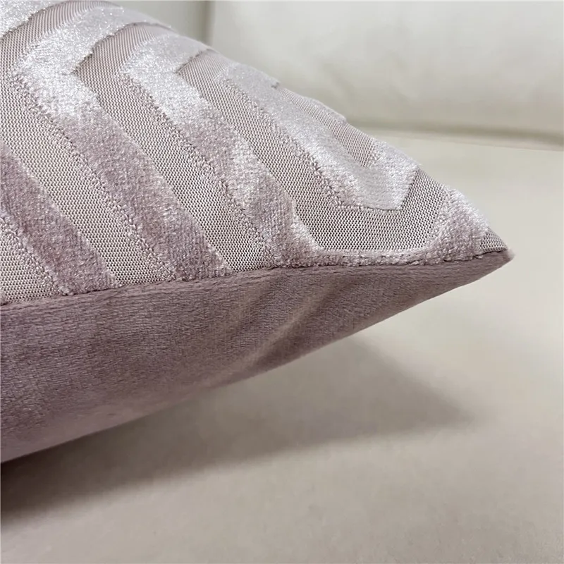 Leerkleuren Jacquard Geometrische kussenomslag Sofa Decoratief snijden fluweel kussensloop van fabriek 220816