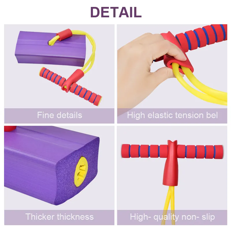 Kids Sports Games Toys Foam Pogo Stick Jumper Indoor Outdoor Fun Fitness Equipment Improve Bounce Sensory Toys for Boy Girl Gift 220621