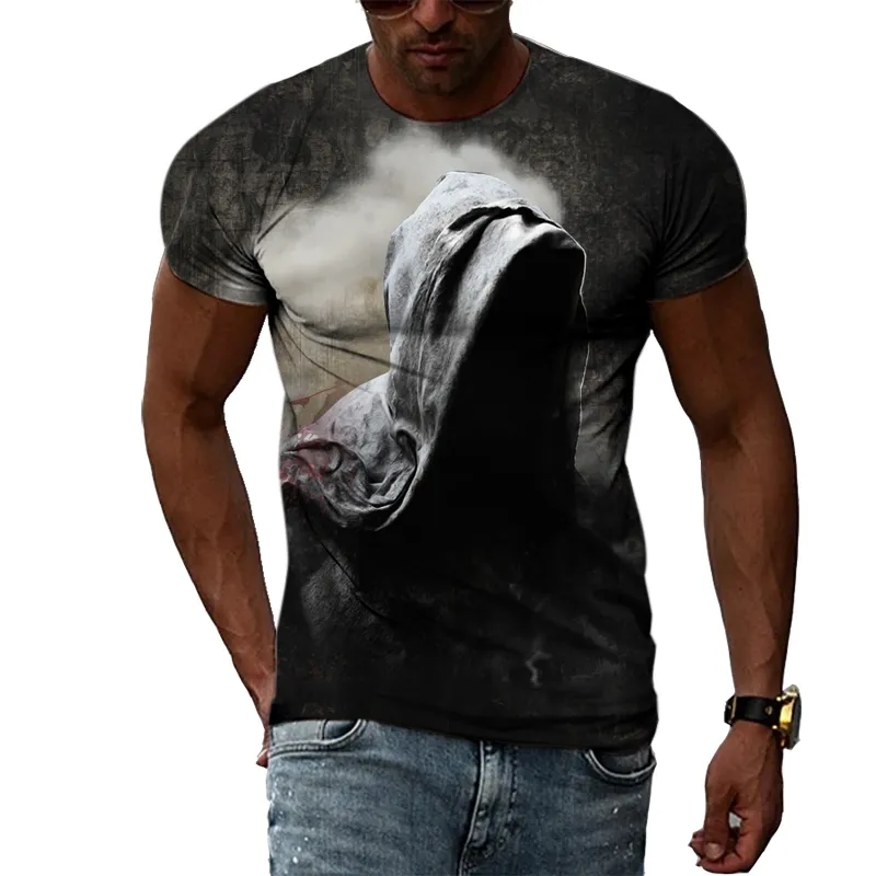 Personnalité d'été Goût Créativité graphique t-shirts Pour Hommes Mode Casual Hip Hop harajuku style Imprimer manches courtes T-shirt 220618
