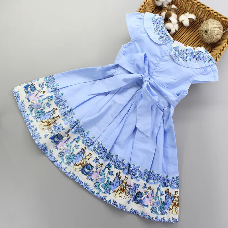 Artishare Girls Dress Spring Summer Floral Kids Teenage Princess Wedding Party es Clothes 6 8 10 12 14 Year 220422