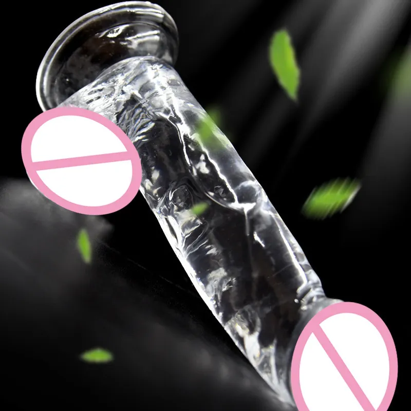 Massage Big Dildo 3 Size Translucent Soft Jelly Realistic Fake Dick Penis Anal Plug Dildos Sex Toys for Woman Men Toys for Adults 18