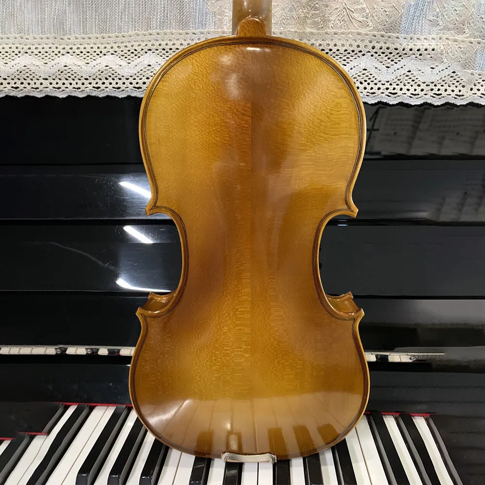 ハイエンドのソリッドウッドハンドメイドバイオリン初心者はプロのバイオリン4/4グレードのテストバイオレスフルレンジのサイズの楽器を演奏する