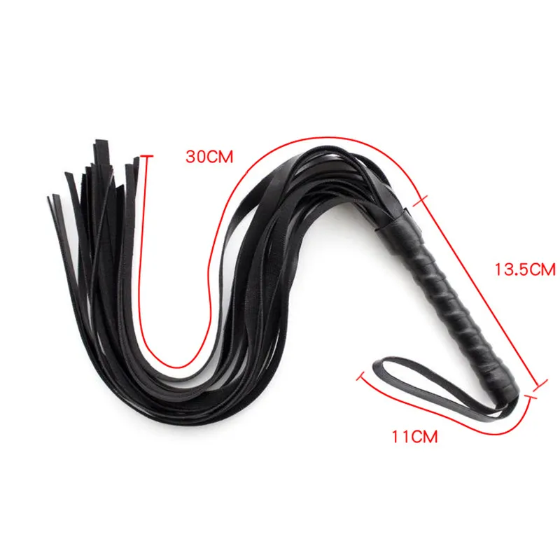 BDSM Slave Faux Leather Pimp Whip Racing Riding Crop Party Flogger Queen Black Horse Riding Bondage Whip Giocattolo sexy adulti 18 220817