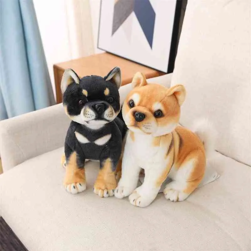 CM VACKRA SHIBA INU HUND PLUSH Toys Söta sittande lögn Valpdockor Fyllda mjuka djur barn baby födelsedagspresent J220704