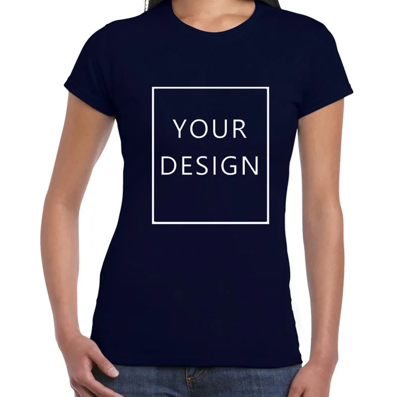 Votre propre conception femmes T-shirt marque/image personnalisé mince corps bricolage photo T-shirt femmes femmes été hauts T-shirt vêtements 220321