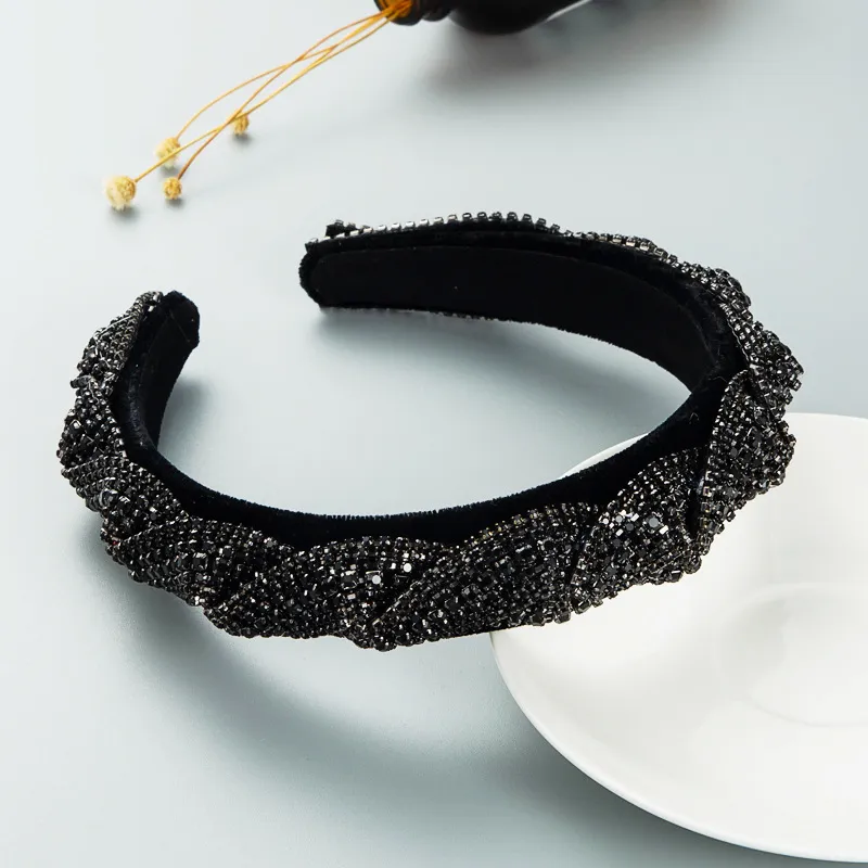 Luxus Super Flash Strass -Stirnband Fashion Hair Accessoires Frauen Trendlegierung Full Diamond Hairband Boutique Hair Hoop Neu