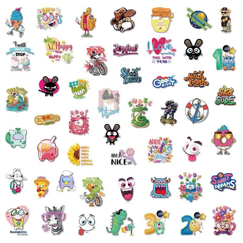 New Sexy Transparent Mix Cute Cartoon Graffiti Stickers Decals Kid Classic Toy Diary Suitcase Scrapbook Phone Laptop Bike Sticker