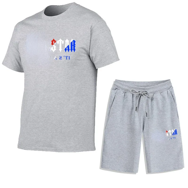 T-shirt de algodão e shorts da marca Trendy Brand para homens e mulheres