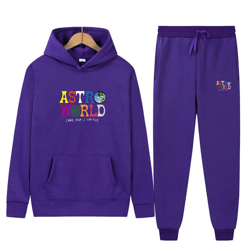 Kawaii Tuta da donna i Due pezzi Set Felpe con cappuccio Astro World Felpa Pantaloni Tuta Felpa con cappuccio Jogging Sportswear Outfit 220715