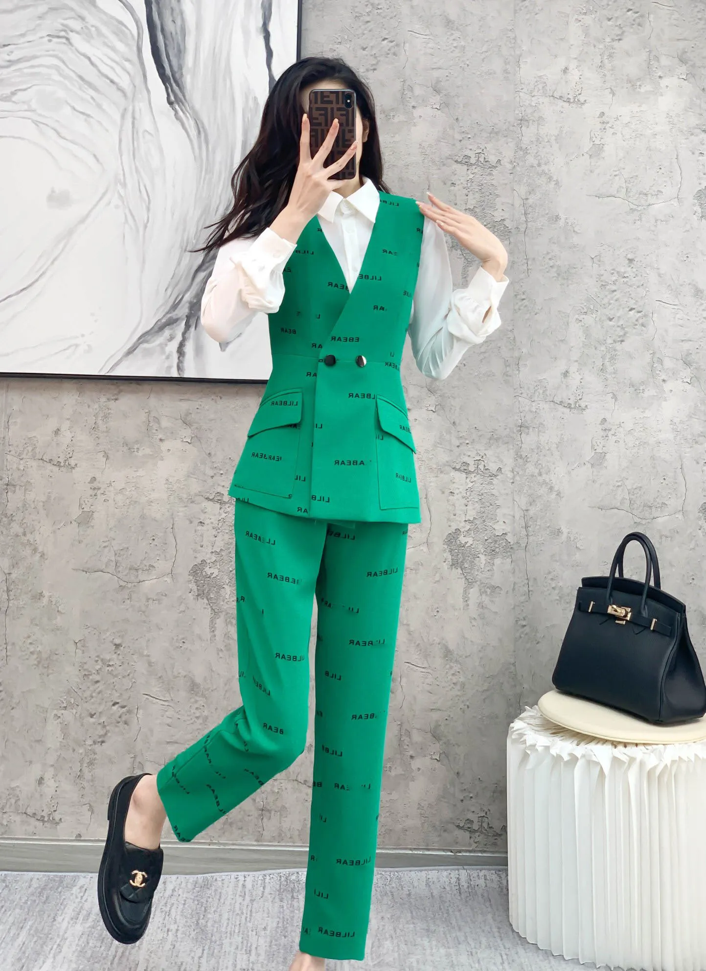 new highend womens suits blazers twopiece set fashion shirt trend pants european brand fashion designer jogger letter spring and s267z