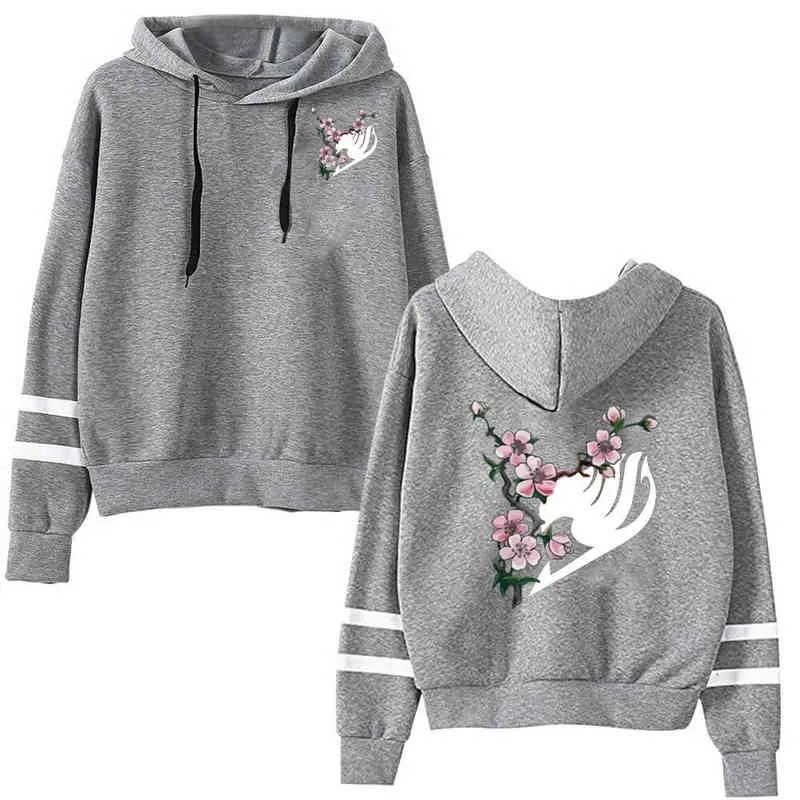 Japansk Anime Hoodie Fairy Tail Hooded Höst Långärmade Streetwear Harajuku Loose Pullover Unisex