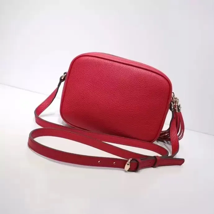 Soho Małe skórzane worki dyskotekowe designerka kamera torby na ramię oryginalne skórzane kobiety messenger crossbody frędzle torebki siodle EM289B