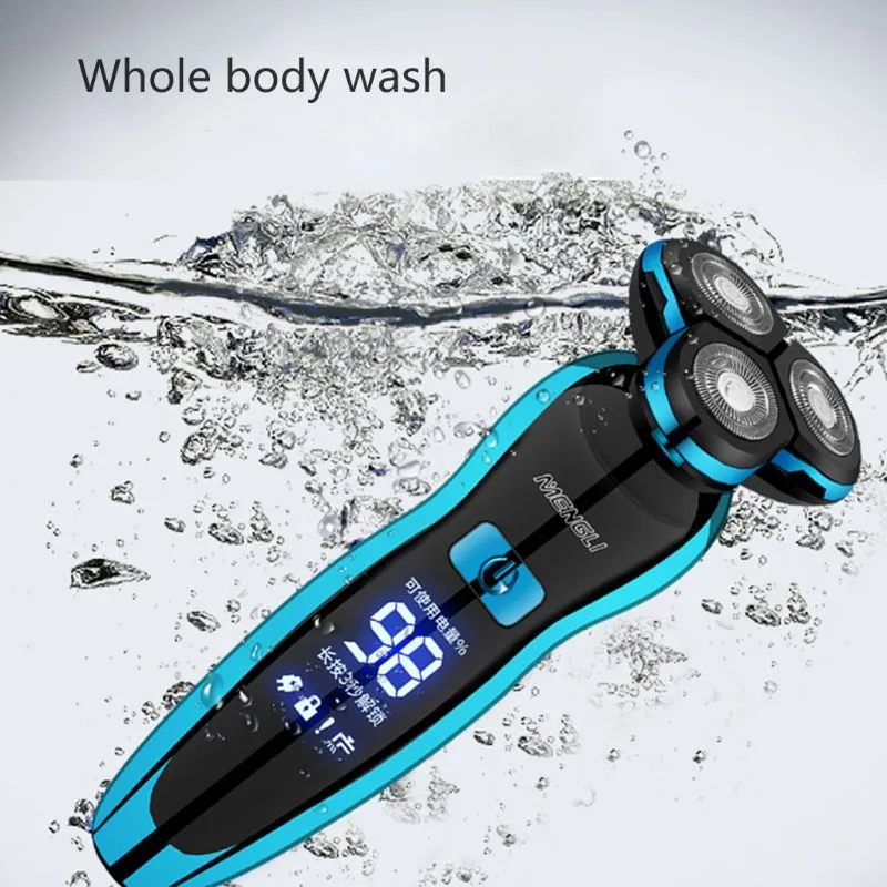 Rasoio elettrico Rasatura ricaricabile uomo Barba Rasoio Wet-Dry Dual Use Water Proof Ricarica rapida